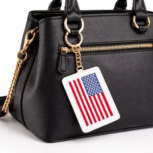 Universal Thread American Flag Clip-On Handbag Charm Keychain